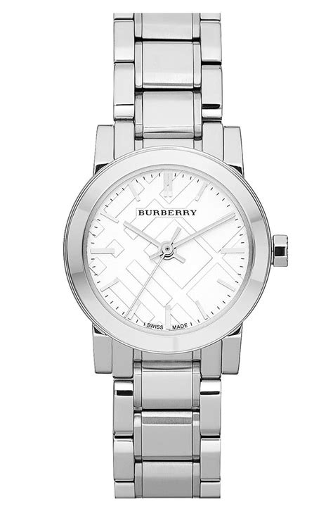 burberry small check stamped bracelet watch 26mm|Burberry Check Etched Bracelet Watch, 26mm Jewelry.